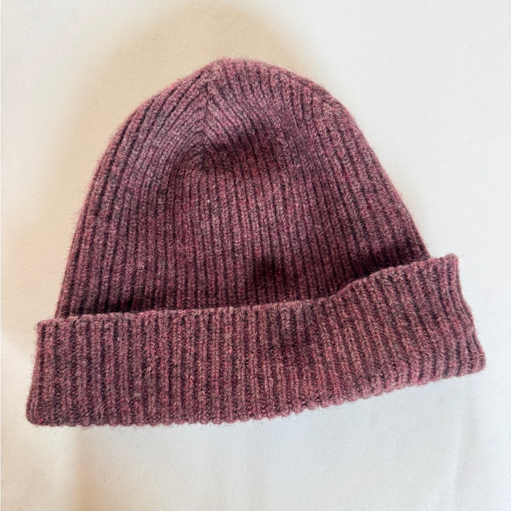 H&M Burgundy Knit Beanie